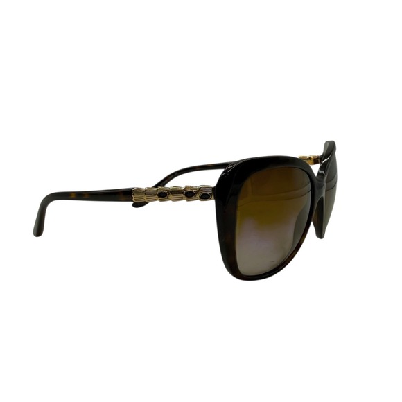 BVLGARI Accessories - BVLGARI Tortoise Shell Cat Eye Sunglasses Brown Lenses Gold Plated Made in Italy